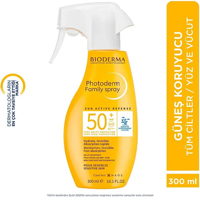 Bioderma Photoderm Family Spray SPF 50+ Güneş Koruyucu 300ml - 3