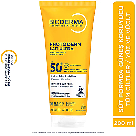 Bioderma Photoderm Lait Ultra SPF 50+ Ultra Güneş Koruyucu Losyon 200ml - 7