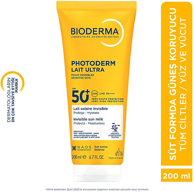 Bioderma Photoderm Lait Ultra SPF 50+ Ultra Güneş Koruyucu Losyon 200ml - 7