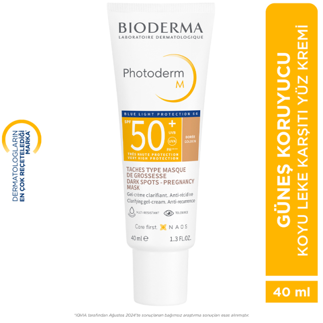 Bioderma Photoderm M Cream SPF 50+ Leke Karşıtı Renkli Güneş Koruyucu Golden 40ml - 8