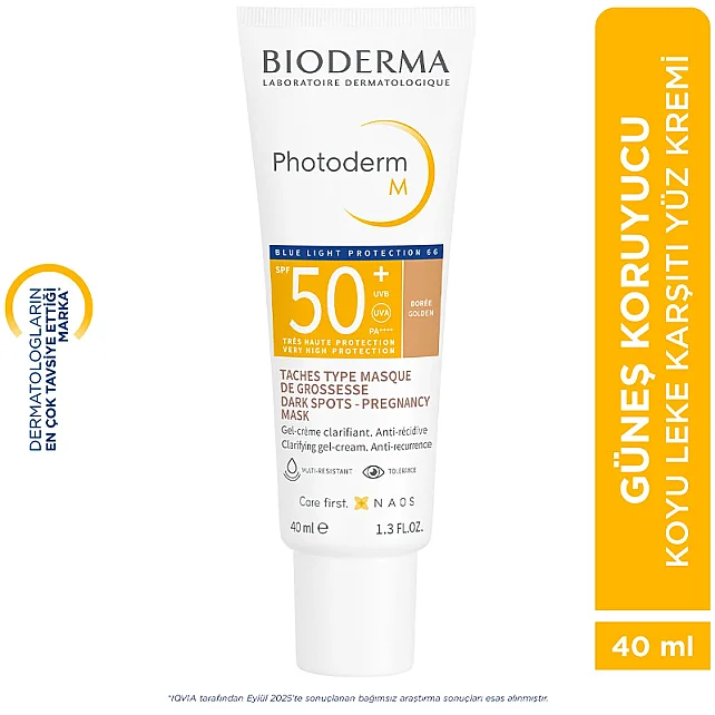 Bioderma Photoderm M Cream SPF 50+ Leke Karşıtı Renkli Güneş Koruyucu Golden 40ml - 8