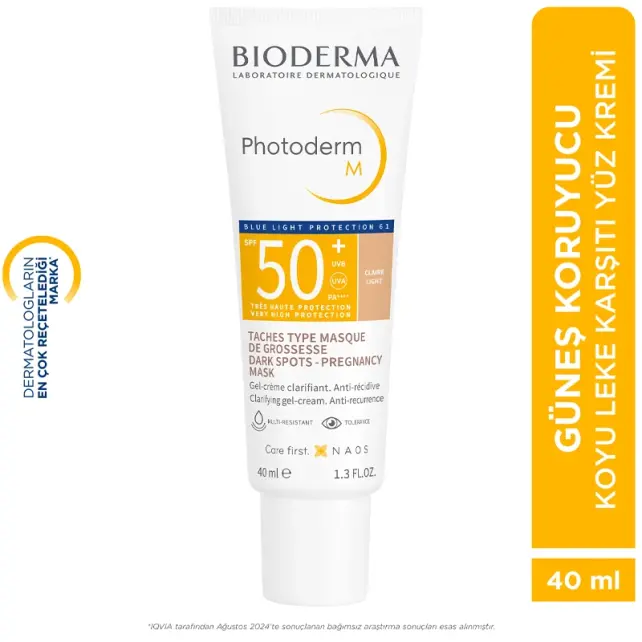 Bioderma Photoderm M SPF 50+ Leke Karşıtı Renkli Güneş Koruyucu Light 40ml - 8