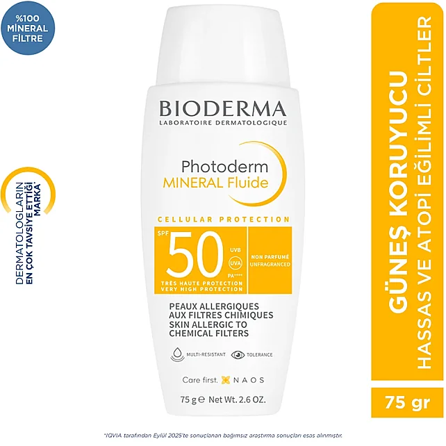 Bioderma Photoderm Mineral Fluide SPF 50+ Mineral Güneş Koruyucu 75g - 5