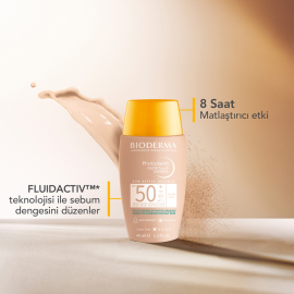 Bioderma Photoderm Nude Touch Mineral SPF 50+ Renkli Güneş Koruyucu Light 40ml - 3