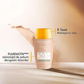 Bioderma Photoderm Nude Touch Mineral SPF 50+ Renkli Güneş Koruyucu Light 40ml - 3