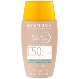 Bioderma Photoderm Nude Touch Mineral SPF 50+ Renkli Güneş Koruyucu Light 40ml - Bioderma