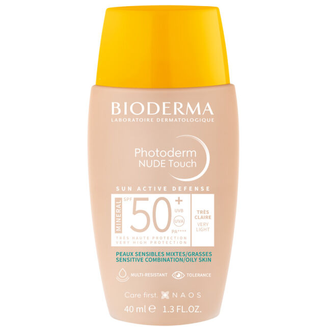 Bioderma Photoderm Nude Touch SPF 50+ Renkli Güneş Koruyucu Natural 40ml - 1