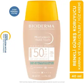 Bioderma Photoderm Nude Touch SPF 50+ Renkli Güneş Koruyucu Natural 40ml - 8