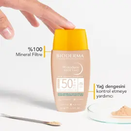 Bioderma Photoderm Nude Touch SPF 50+ Renkli Güneş Koruyucu Natural 40ml - 3