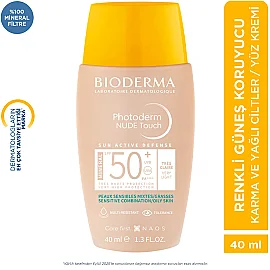 Bioderma Photoderm Nude Touch SPF 50+ Renkli Güneş Koruyucu Natural 40ml - 8