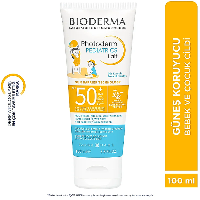 Bioderma Photoderm Pediatrics Lait SPF 50+ Bebek ve Çocuk Güneş Kremi 100ml - 7