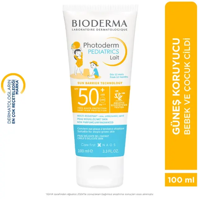 Bioderma Photoderm Pediatrics Lait SPF50+ Bebek ve Çocuk Güneş Kremi 100ml - 7