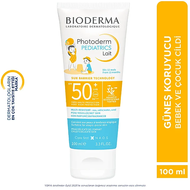 Bioderma Photoderm Pediatrics Lait SPF50+ Bebek ve Çocuk Güneş Kremi 100ml - 7