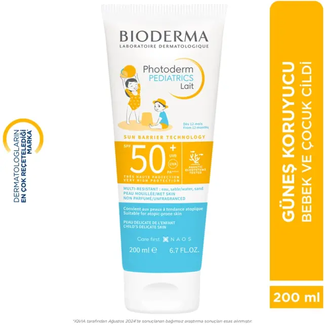 Bioderma Photoderm Pediatrics Lait SPF 50+ Bebek ve Çocuk Güneş Kremi 200ml - 7
