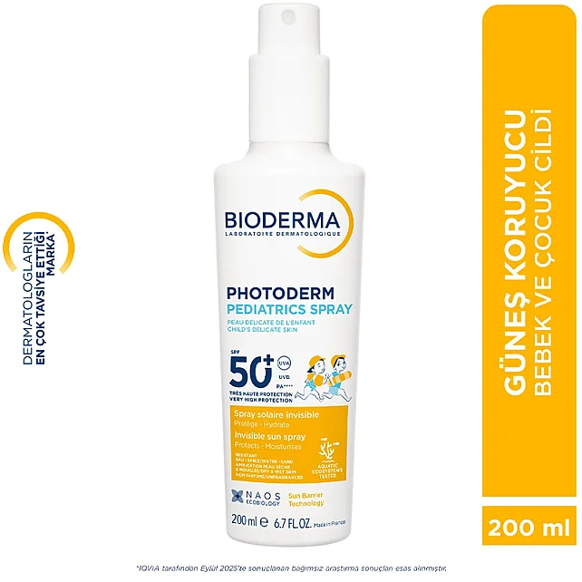 Bioderma Photoderm Pediatrics Spray SPF 50+ Bebek- Çocuk Güneş Spreyi 200ml - 7