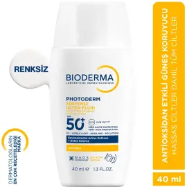 Bioderma Photoderm XDefense Ultra Fluid SPF 50+ Antioksidan Etkili Renksiz Güneş Kremi 40ml - 2