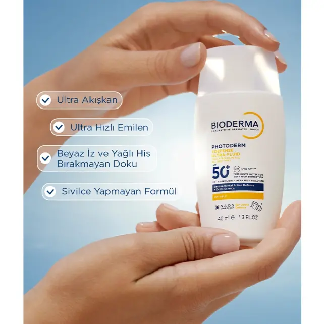 Bioderma Photoderm XDefense Ultra Fluid SPF 50+ Antioksidan Etkili Renksiz Güneş Kremi 40ml - 6