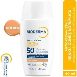 Bioderma Photoderm XDefense Ultra Fluid SPF 50+ Antioksidan Etkili Renkli Güneş Kremi Golden 40ml - 2