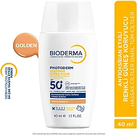 Bioderma Photoderm XDefense Ultra Fluid SPF 50+ Antioksidan Etkili Renkli Güneş Kremi Golden 40ml - 6