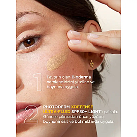 Bioderma Photoderm XDefense Ultra Fluid SPF 50+ Antioksidan Etkili Renkli Güneş Kremi Light 40ml - 3