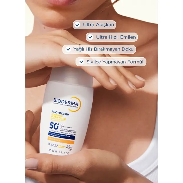 Bioderma Photoderm XDefense Ultra Fluid SPF 50+ Antioksidan Etkili Renkli Güneş Kremi Light 40ml - 5