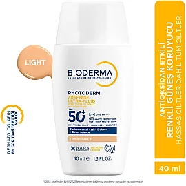 Bioderma Photoderm XDefense Ultra Fluid SPF 50+ Antioksidan Etkili Renkli Güneş Kremi Light 40ml - 6