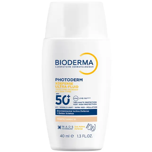 Bioderma Photoderm XDefense Ultra Fluid SPF 50+ Antioksidan Etkili Renkli Güneş Kremi Very Light 40ml - 1