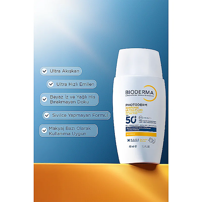 Bioderma Photoderm XDefense Ultra Fluid SPF 50+ Antioksidan Etkili Renksiz Güneş Kremi 40ml - 3