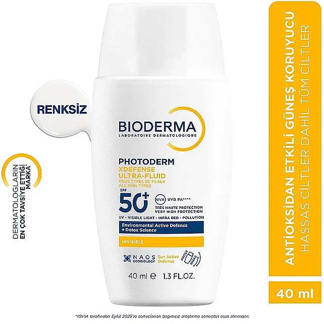 Bioderma Photoderm XDefense Ultra Fluid SPF 50+ Antioksidan Etkili Renksiz Güneş Kremi 40ml - 7