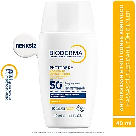 Bioderma Photoderm XDefense Ultra Fluid SPF 50+ Antioksidan Etkili Renksiz Güneş Kremi 40ml - 7