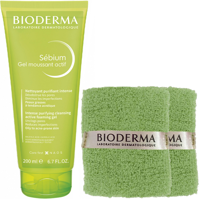 Bioderma Sebium Foaming Gel 200ml - Bilek Havlusu Hediye - 1