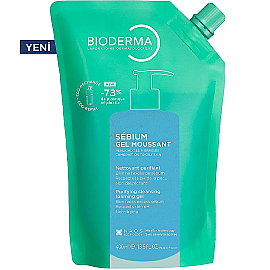 Bioderma Sebium Foaming Gel Refill - Yağlı Ciltler İçin Temizleyici Jel 400ml - Bioderma