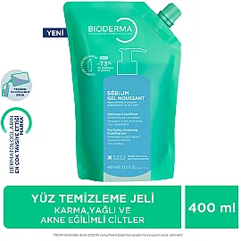 Bioderma Sebium Foaming Gel Refill - Yağlı Ciltler için Temizleyici Jel 400ml - 9