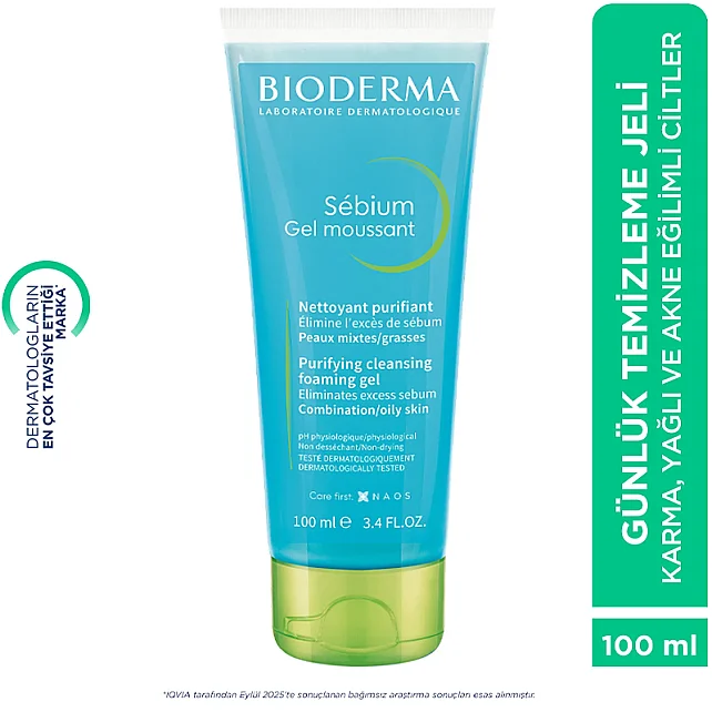 Bioderma Sebium Foaming Gel - Yağlı Ciltler için Temizleyici Jel 100ml - 4