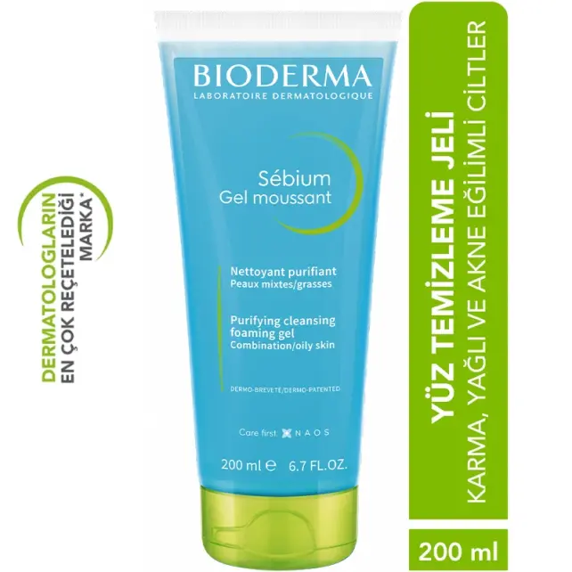 Bioderma Sebium Foaming Gel - Yağlı Ciltler için Temizleyici Jel 200ml - 4