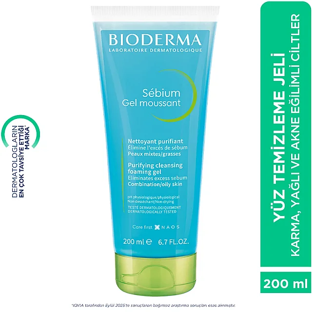 Bioderma Sebium Foaming Gel - Yağlı Ciltler için Temizleyici Jel 200ml - 4