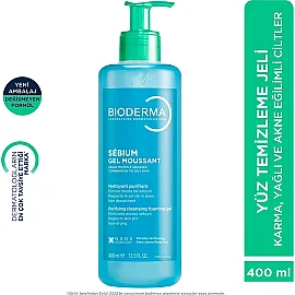 Bioderma Sebium Foaming Gel - Yağlı Ciltler için Temizleyici Jel 400ml - 9