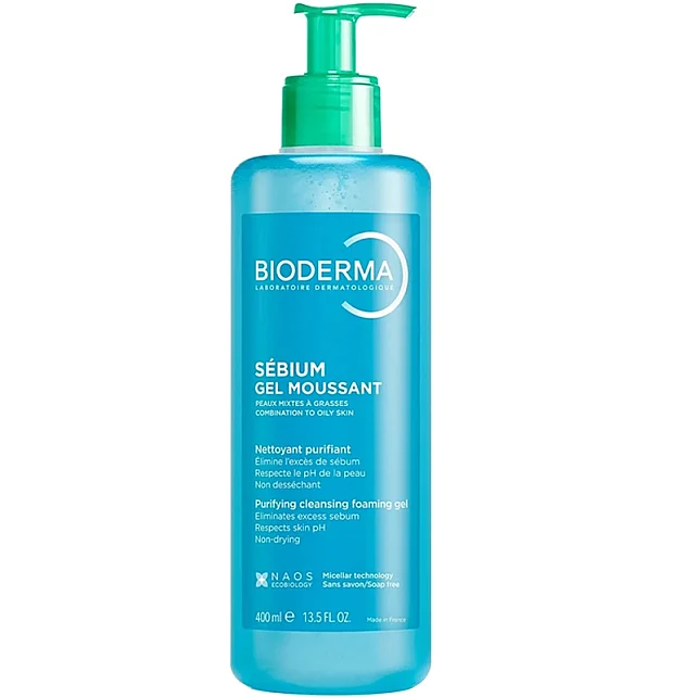 Bioderma Sebium Foaming Gel - Yağlı Ciltler için Temizleyici Jel 400ml - 1