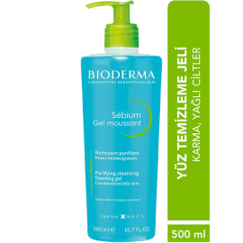 Bioderma Sebium Foaming Gel - Yağlı Ciltler için Temizleyici Jel 500ml - 4