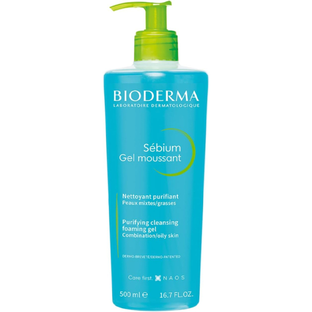 Bioderma Sebium Foaming Gel - Yağlı Ciltler için Temizleyici Jel 500ml - 1