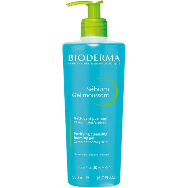 Bioderma Sebium Foaming Gel - Yağlı Ciltler için Temizleyici Jel 500ml - 1