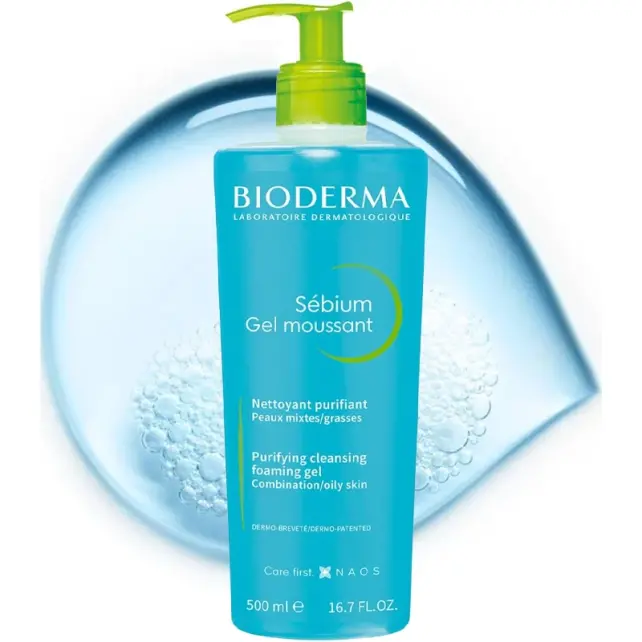 Bioderma Sebium Foaming Gel - Yağlı Ciltler için Temizleyici Jel 500ml - 2