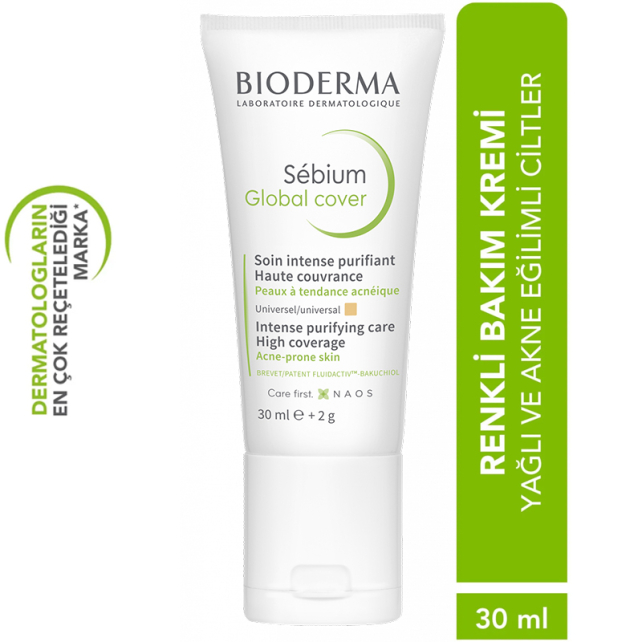 Bioderma Sebium Global Cover - Yağlı Ciltler için Bakım Kremi 30ml - 4