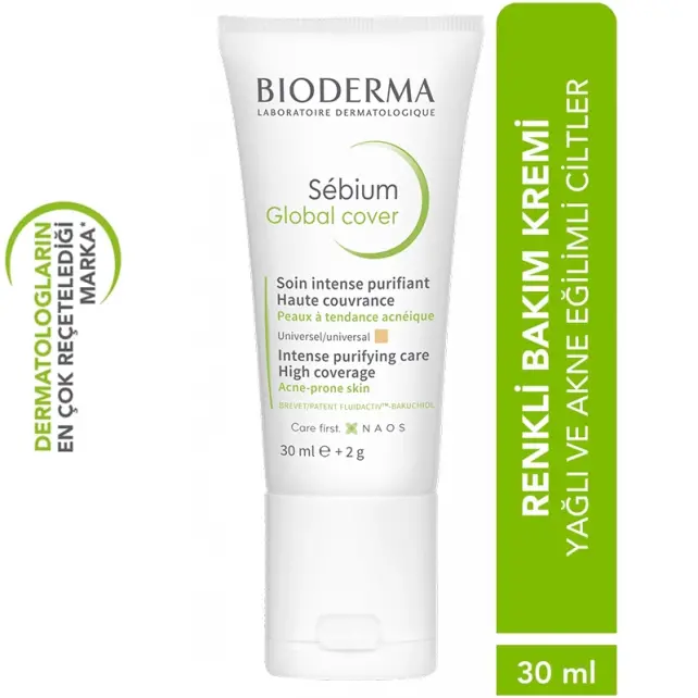 Bioderma Sebium Global Cover - Yağlı Ciltler için Bakım Kremi 30ml - 4