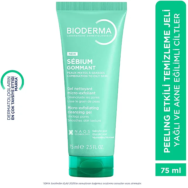 Bioderma Sebium Gommant Micro Exfoliating Cleansing Gel - Peeling Etkili Temizleme Jeli 75ml - 2