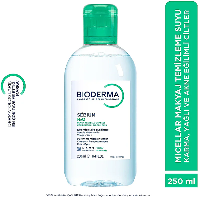 Bioderma Sebium H2O Micelle Solution - Misel Solüsyon 250ml - 9