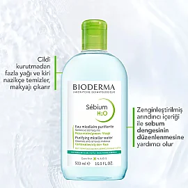 Bioderma Sebium H2O Micelle Solution - Misel Solüsyon 500ml - 4
