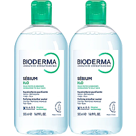 Bioderma Sebium H2O Micelle Solution - Misel Solüsyon 500ml İkili Paket - Bioderma