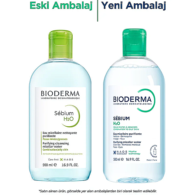 Bioderma Sebium H2O Micelle Solution - Misel Solüsyon 500ml İkili Paket - 2