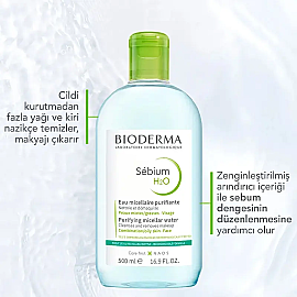 Bioderma Sebium H2O Micelle Solution - Misel Solüsyon 500ml İkili Paket - 3